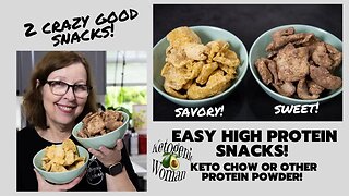 2 Crazy Good Keto Chow Snacks! Fast Easy High Protein Snacks Sort of Like Puppy Chow!