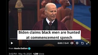 Biden claims Black men hunted during commencement speech