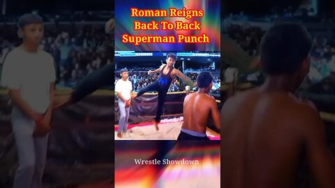 Roman Reigns 😈 Superman Punch Back To Back Brock Lesnar 🔥 #shorts #romanreigns #brocklesnar