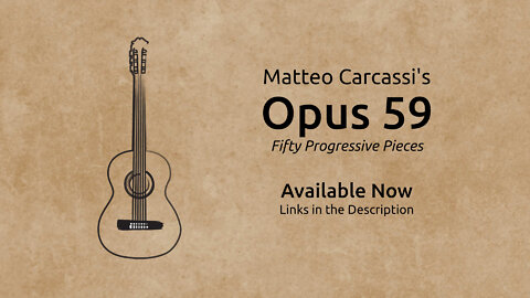 Carcassi Opus 59 Book | Classical & Fingerstyle Guitar