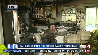 House fire in San Carlos Park forces family from home - 7:30 live report