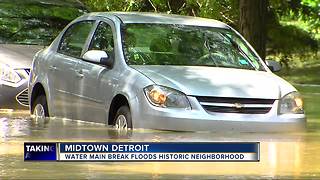 Water main break causes flooding in Midtown Detroit