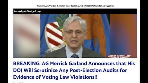 DOJ and AG Merrick Garland Threatening the Arizona Audit