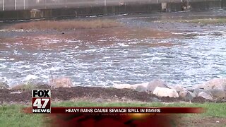 Heavy rains cause sewage spill in rivers