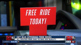 GET Buses offering free rides with unhealthy air