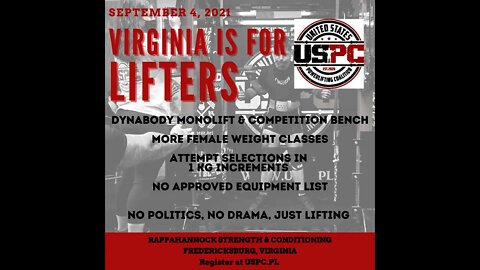 USPC Virginia Is For Lifters! 2021