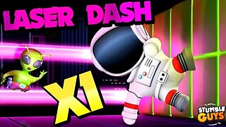 TIRANDO X1 NO LASER DASH COM O MEU FILHO BOM DIA (PLAY SAM) #stumbleguys