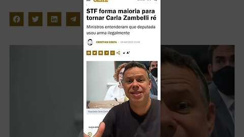 STF forma maioria para tornar a deputada federal Carla Zambelli ré #shortsvideo