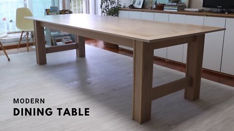DIY Modern Plywood Dining Table _ Modern Woodworking