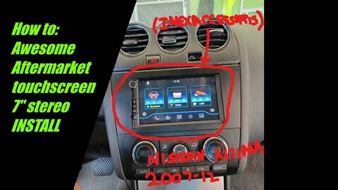 How To: Awesome TOUCHSCREEN stereo INSTALL (INEXACCESSORIES 7")| 2007-12 Nissan ALTIMA Pt#2.