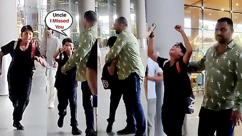 Ajay Devgan Son Yug Devgan Comes Running Hugs Bodyguard 💖📸