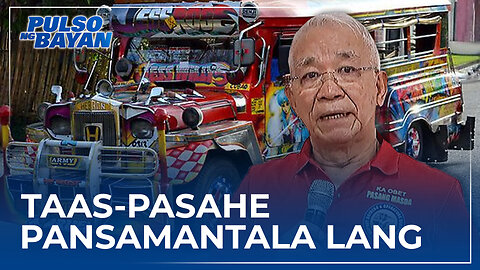 Pisong dagdag-pasahe sa PUJ, malaking tulong sa mga tsuper, ngunit, pansamantala lamang—Obet Martin