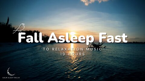 😴 Fall Asleep Fast 😴 - Ripple Relaxation Music - Dark Screen - 10 Hours