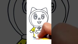 How to draw and paint Dorami #shorts