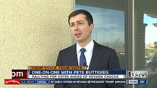 Pete Buttigieg speaks in Las Vegas