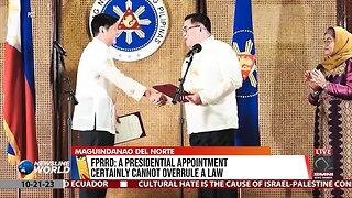 FPRRD: A presidential appointment certainly cannot overrule a law