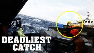 Crewman Almost Thrown Overboard Into Rough Alaskan Waters Deadliest Catch