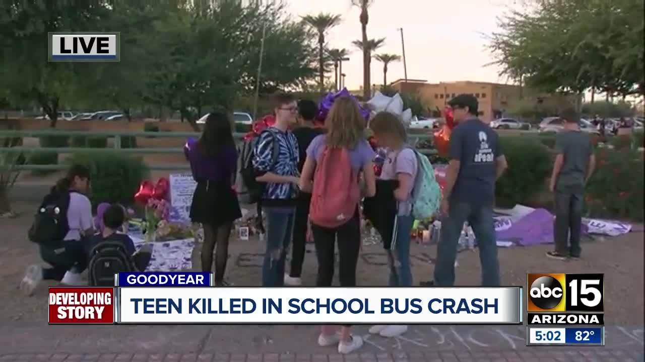 Teen killed in school bus crash