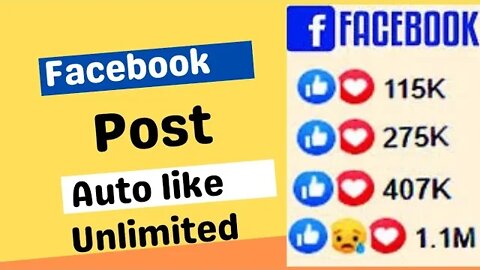 Facebook Auto like unlimited. How to increase Facebook post like unlimited 2022.