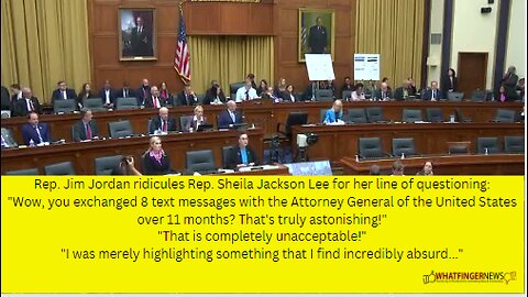 Rep. Jim Jordan ridicules Rep. Sheila Jackson Lee for her line of questioning: