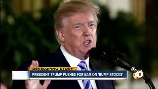 President pushes for ban on "bump stocks"