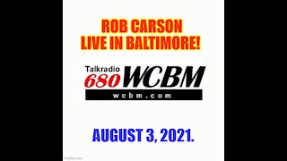 CARSON LIVE ON WCBM BALTIMORE!