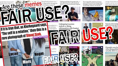 My memes + Copyright and Fair Use livestream update