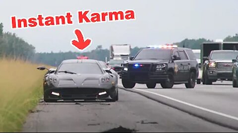 Reacting To Instant Karma videos! pt.1 (POLICE INVOLVED IN SOME CLIPS🚔😱)
