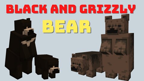 Black and Grizzly Bear Addon Minecraft Bedrock