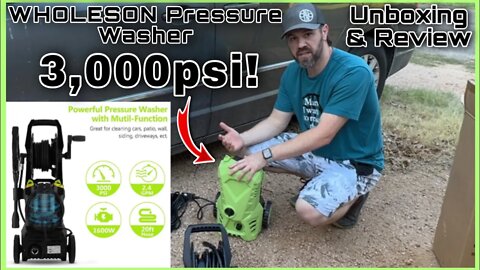 Wholesun 3000psi Pressure Washer! Unboxing Review & DEMO