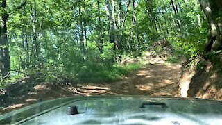 Jeep Climbing Muddy Hill at Windrock ORV Park