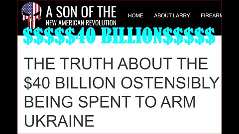 WHY ARE WE FUNDING UKRAINE TO THE TUNE OF $40 BILLION?