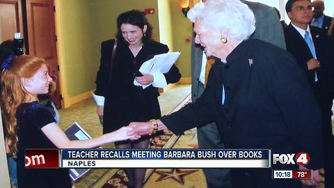 Teacher recalls meeting Barbara Bush as a child