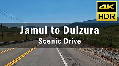 Outside Window View - Scenic driving through the hills of Jamul and Dulzura, CA on a clear day 4k