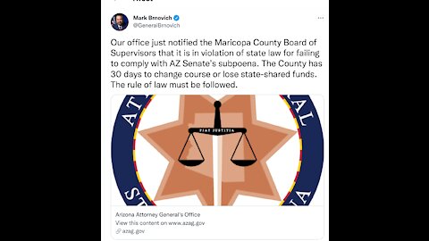 Brnovich, Arizona Attorney General, Finally Stands Up to the Board Of Supervisors