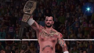 Bray Wyatt vs CM Punk vs Cody Rhodes vs OMOS WWE 2K22 Fatal 4 way WWE Championship match.