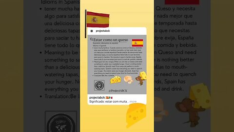 🇪🇸 Idioms in Spanish/Expresión idiomática en Español-Estar como un queso