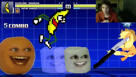 Fruit Characters (Annoying Orange And Dancing Banana) VS Applejack In An Epic Battle In MUGEN