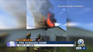 Fire damages Port St. Lucie home