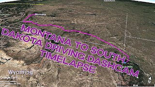 MONTANA TO SOUTH DAKOTA DRIVING DASHCAM TIMELAPSE \ Garmin DriveAssist 50 Video