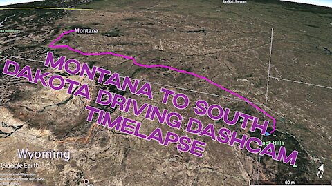 MONTANA TO SOUTH DAKOTA DRIVING DASHCAM TIMELAPSE \ Garmin DriveAssist 50 Video