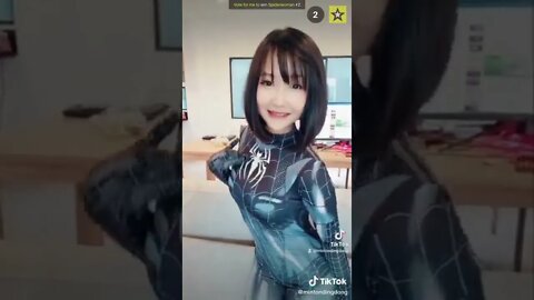 Rate the Girls: Best Spiderwoman Spidergirl TikTok Cosplay Contest #2b (Spiderman) 🕷💖