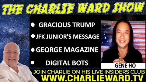 GRACIOUS TRUMP, JFK JUNIOR'S MESSAGE, GEORGE MAGAZINE WITH GENE MO & CHARLIE WARD