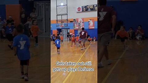 My son Gio "The Destroyer" playing 2 way basketball. #ymca #kidsbasketball #4yearold #prouddad