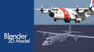 Modelling C-130 3D Model for Building RC Plane using Blender (Timelapse)