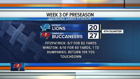 Detroit Lions rally from 21-point deficit to beat Tampa Bay Buccaneers 33-30