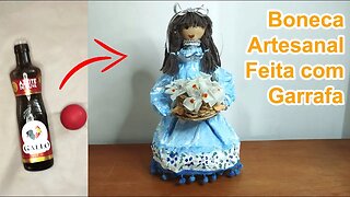 Artesanato Para Ganhar Dinheiro - Boneca Feita com Garrafa - [Diy Artesanato]