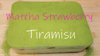 Matcha Strawberry Tiramisu