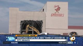 Demolition begins as new tower to be built at Hoover High School