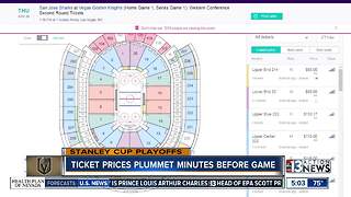 VGK tickets plummet minutes before game